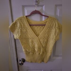 Yellow V-Neck Sweater